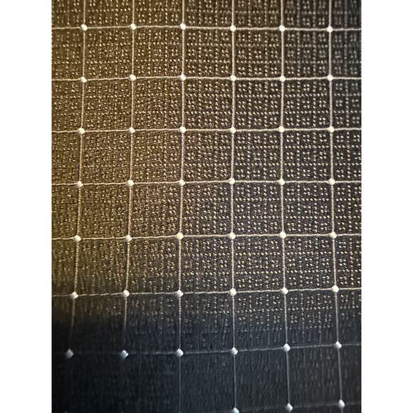Claiborne 100% Handmade Silk‎ Tie, Black on Black with White Accents - Picture 2 of 4